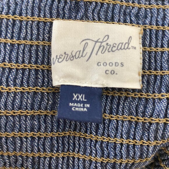 Universal Thread Woman's 100% Cotton Denim Blue Sleeveles Midi Dress Size XXL - Picture 6 of 8